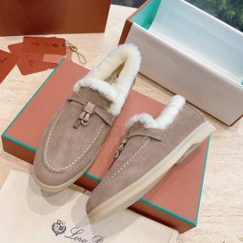 LP Summer Charms Walk Loafers with Fur LP110621 Light Coffee 2023 (KL-23110621)