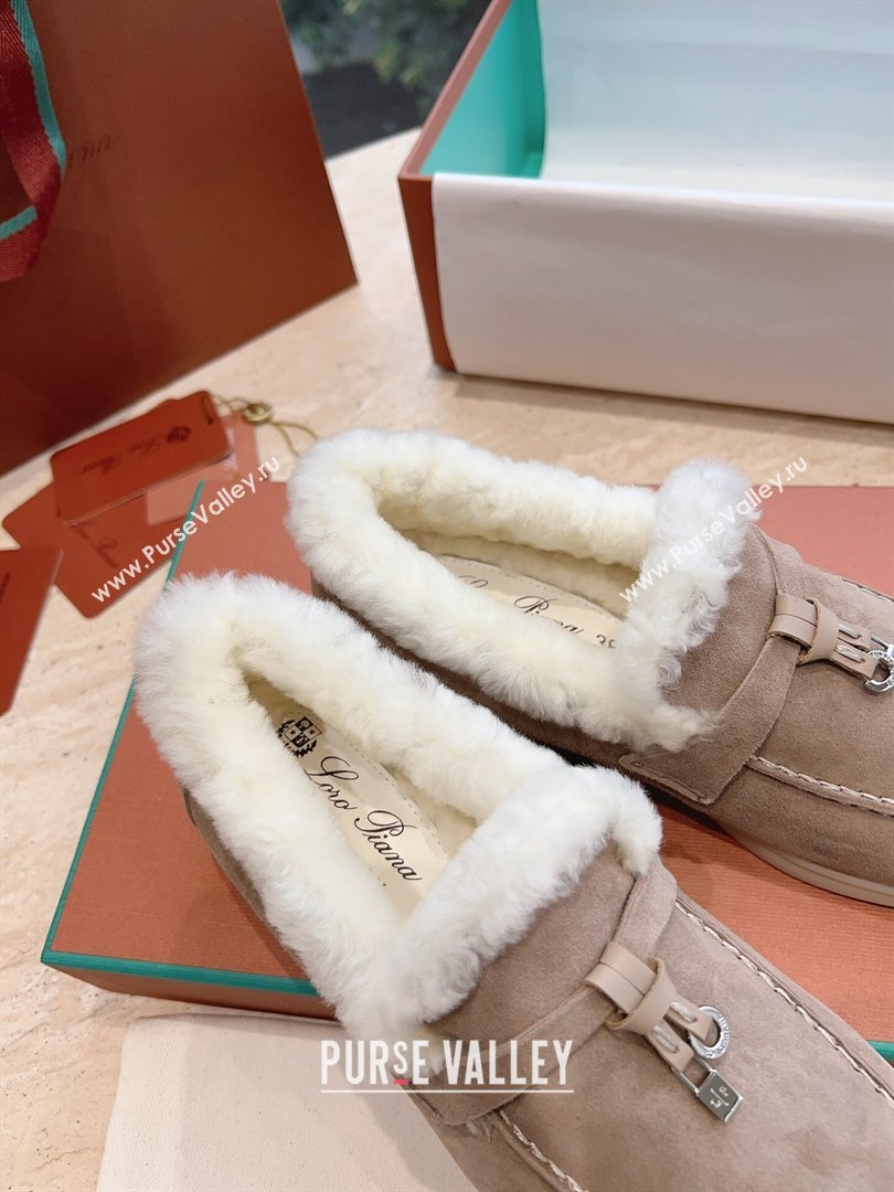 LP Summer Charms Walk Loafers with Fur LP110621 Light Coffee 2023 (KL-23110621)