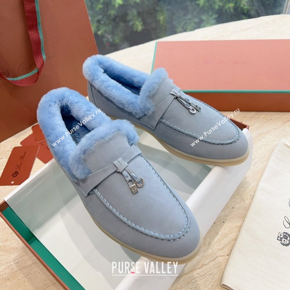 LP Summer Charms Walk Loafers with Fur LP110620 Sky Blue 2023 (KL-23110620)