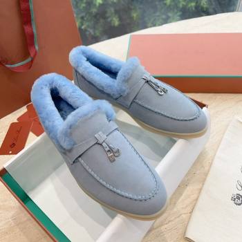 LP Summer Charms Walk Loafers with Fur LP110620 Sky Blue 2023 (KL-23110620)