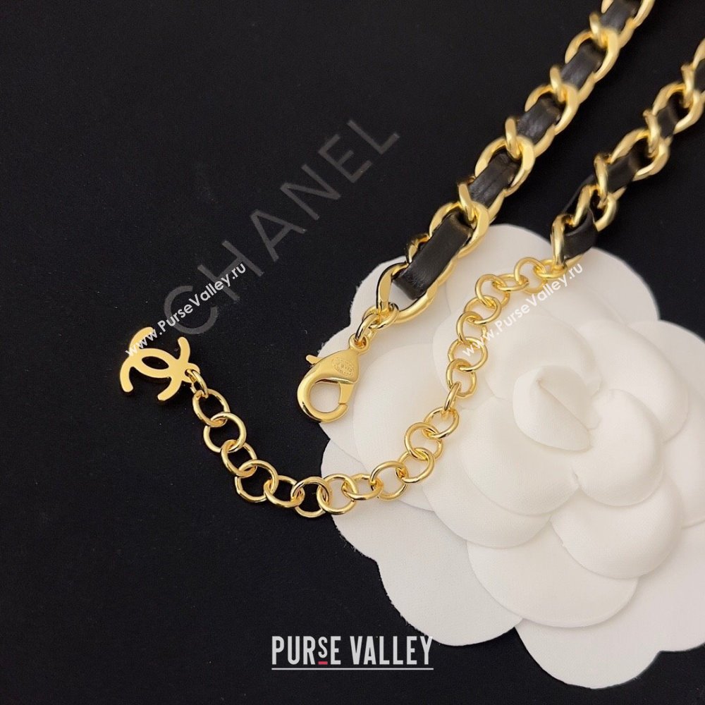 Chanel Leather Chain Boots Pendant Necklace CH12509 Gold 2024 (YF-24012509)