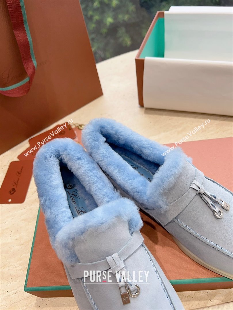 LP Summer Charms Walk Loafers with Fur LP110620 Sky Blue 2023 (KL-23110620)