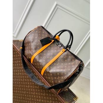 Louis Vuitton Keepall Bandouliere 50 Travel bag in Monogram Canvas M46703 Orange/Brown 2023 (K-23120505)