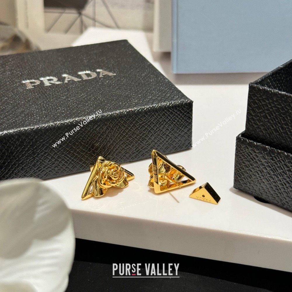 Prada Stud Earrings P12539 Gold 2024 (YF-24012539)