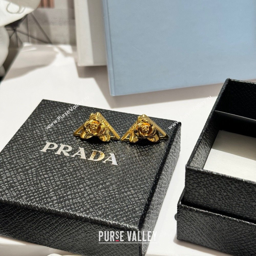 Prada Stud Earrings P12539 Gold 2024 (YF-24012539)