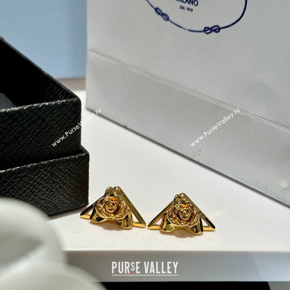 Prada Stud Earrings P12539 Gold 2024 (YF-24012539)