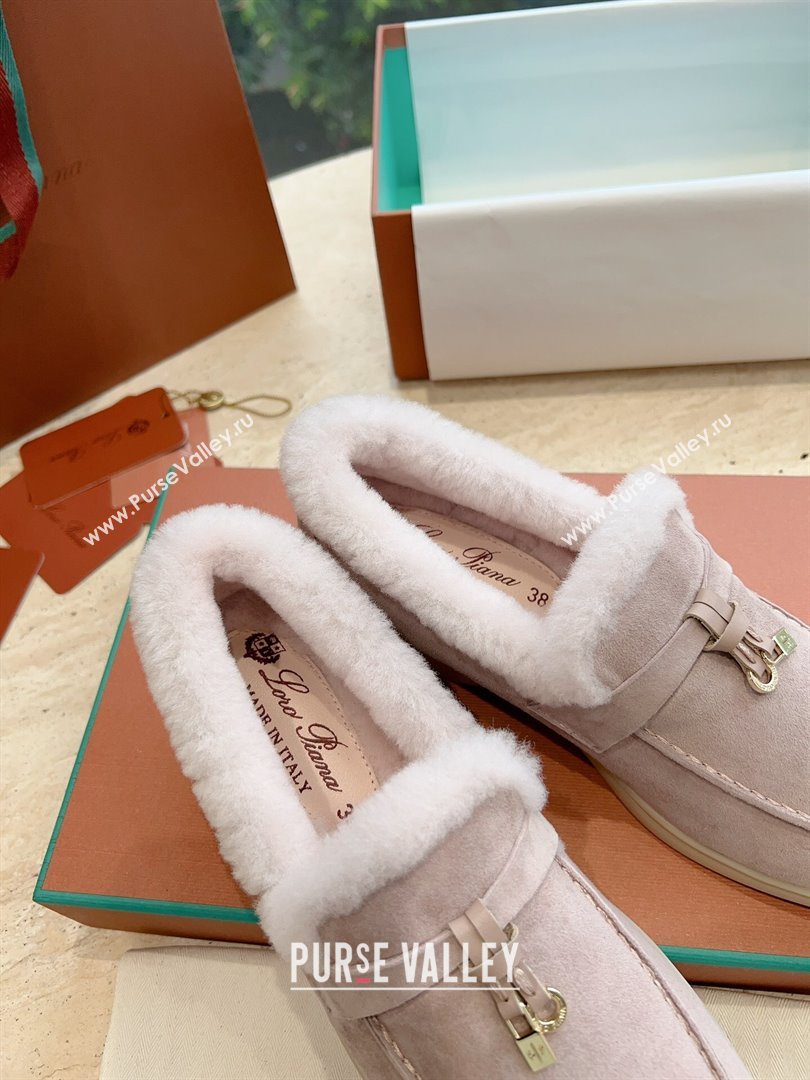 LP Summer Charms Walk Loafers with Fur LP110625 Beige 2023 (KL-23110625)