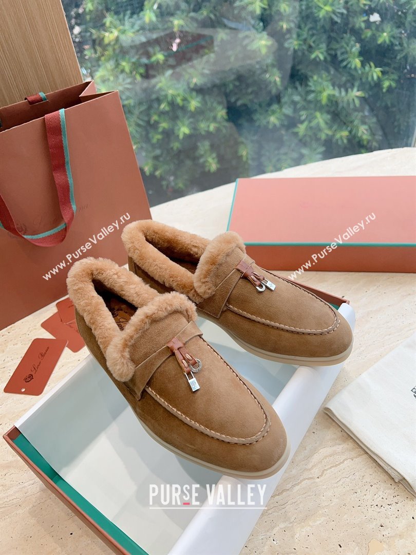 LP Summer Charms Walk Loafers with Fur LP110626 Brown 2023 (KL-23110626)