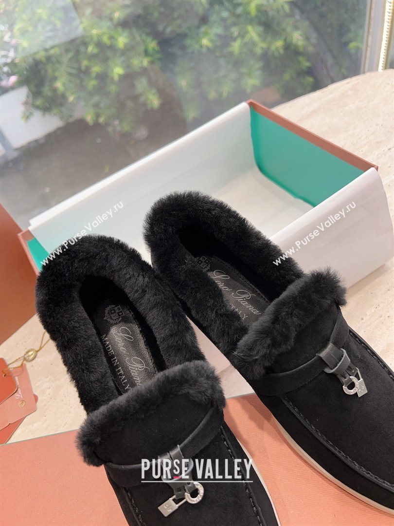 LP Summer Charms Walk Loafers with Fur LP110628 Black 2023 (KL-23110628)