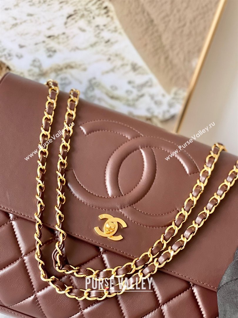 Chanel Vintage Flap Bag in Grained Calfskin 2215 Brown 2024 (YEZI-24101608)