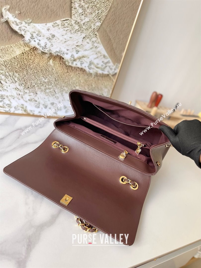 Chanel Vintage Flap Bag in Grained Calfskin 2215 Brown 2024 (YEZI-24101608)