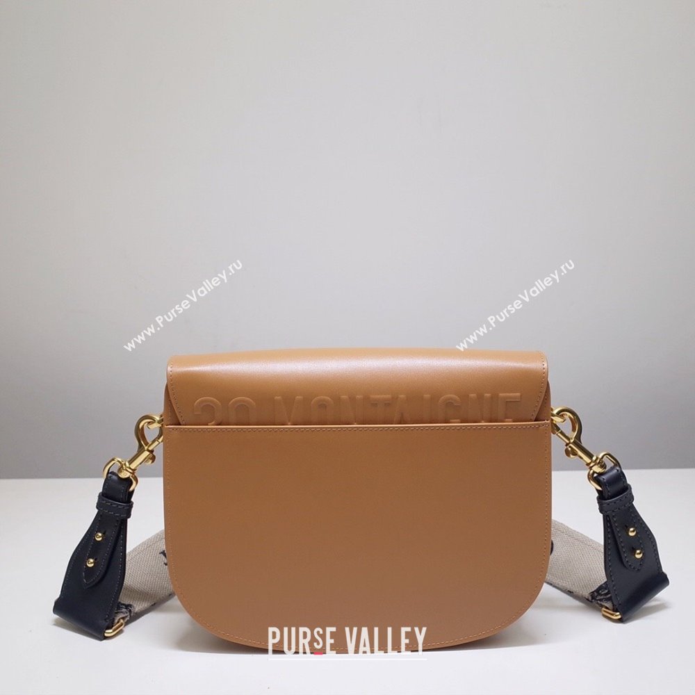 Dior Large Dior Bobby Bag in Camel Box Calfskin with Dior Oblique Shoulder Strap 2023 (DMZ-23120511)