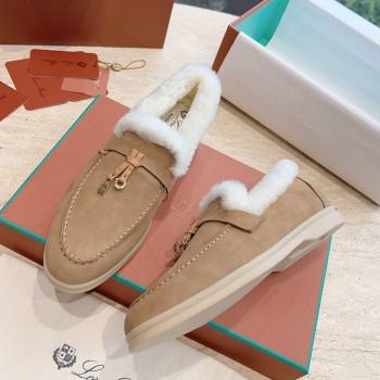 LP Summer Charms Walk Loafers with Fur LP110627 Light Brown 2023 (KL-23110627)