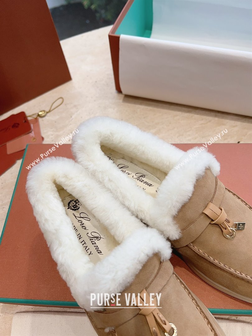 LP Summer Charms Walk Loafers with Fur LP110627 Light Brown 2023 (KL-23110627)