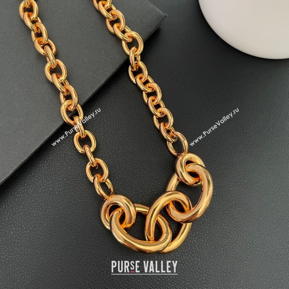 Saint Laurent Chain Necklace S12601 Gold 2024 (YF-24012601)