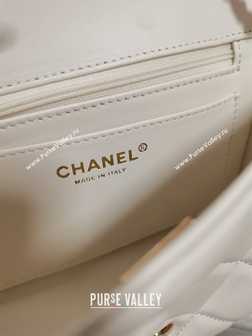 Chanel Lambskin Mini Flap Bag AS5151 White 2025 (YEZI-25030713)