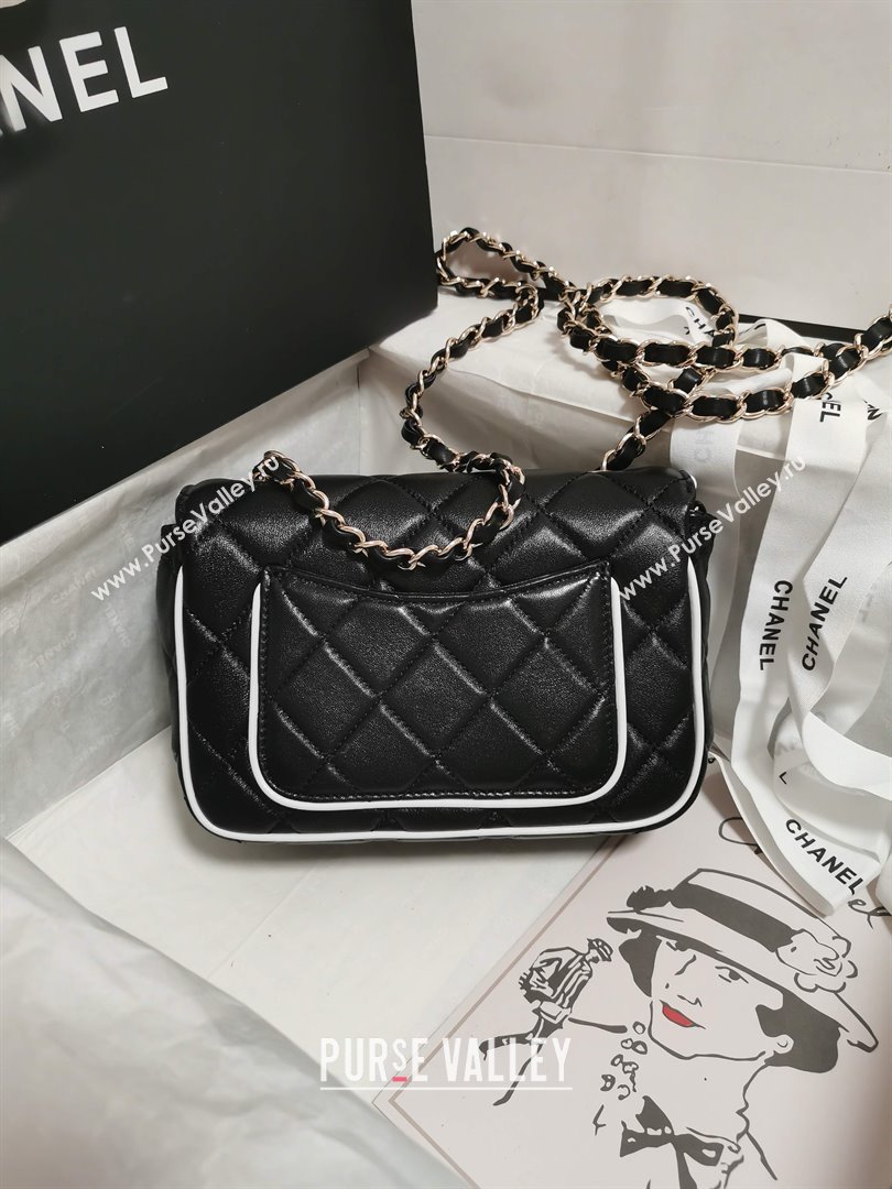 Chanel Lambskin Mini Flap Bag AS5151 Black 2025 (YEZI-25030715)