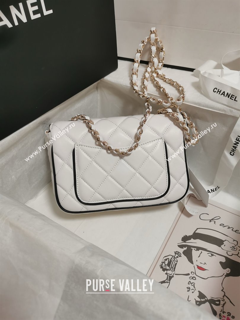 Chanel Lambskin Mini Flap Bag AS5151 White 2025 (YEZI-25030713)