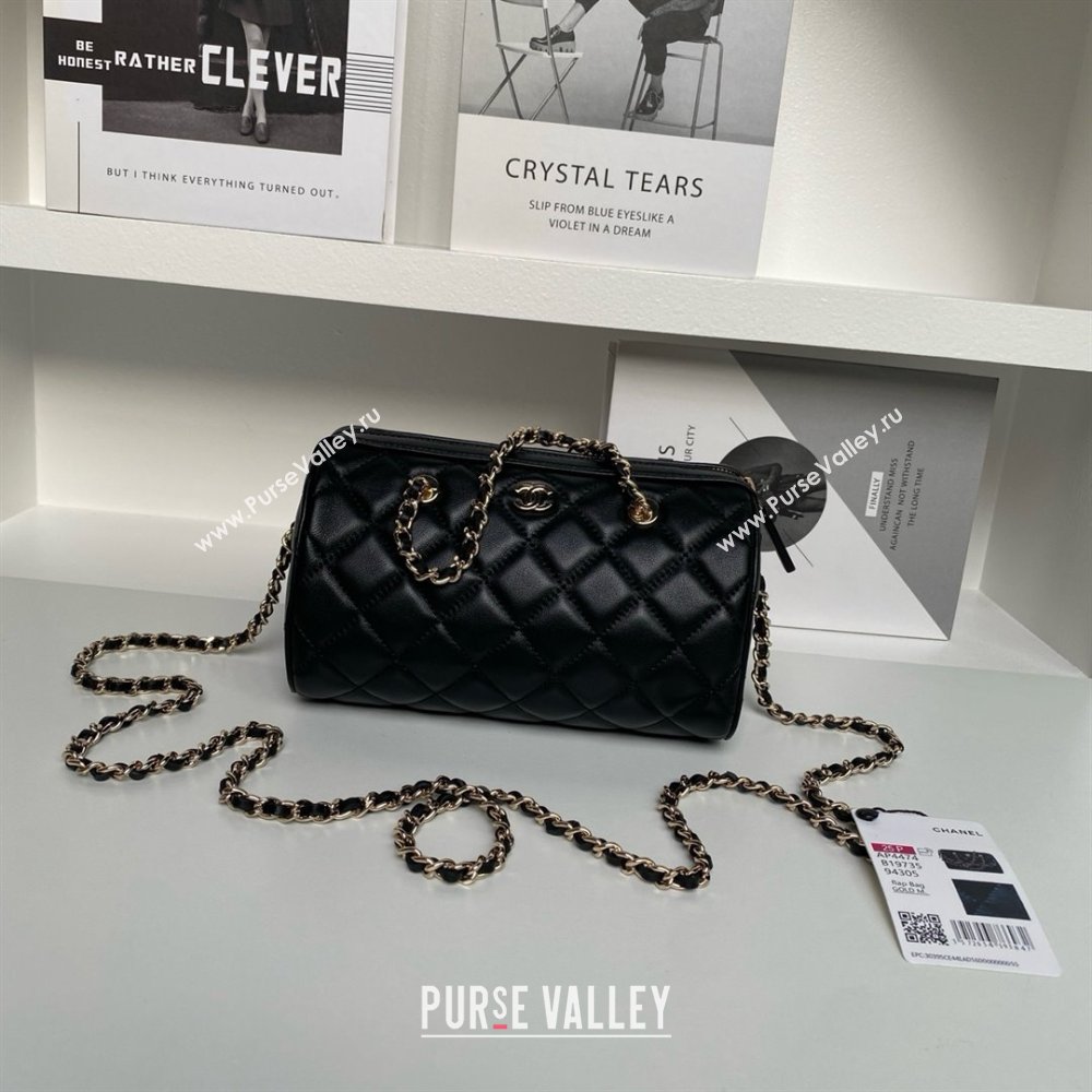 Chanel Lambskin Clutch with Chain AP4515 Black/Gold 2025 (YEZI-25030719)
