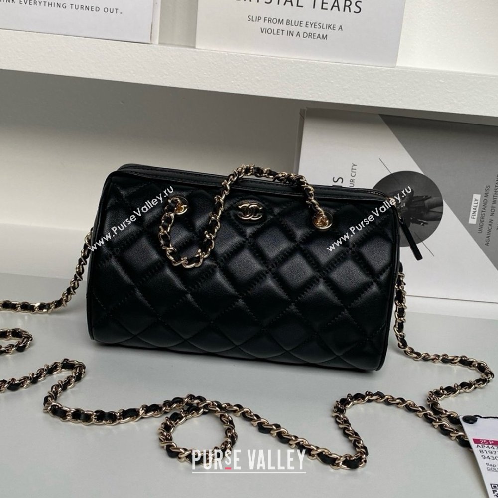 Chanel Lambskin Clutch with Chain AP4515 Black/Gold 2025 (YEZI-25030719)