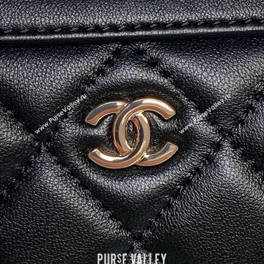 Chanel Lambskin Clutch with Chain AP4515 Black/Gold 2025 (YEZI-25030719)