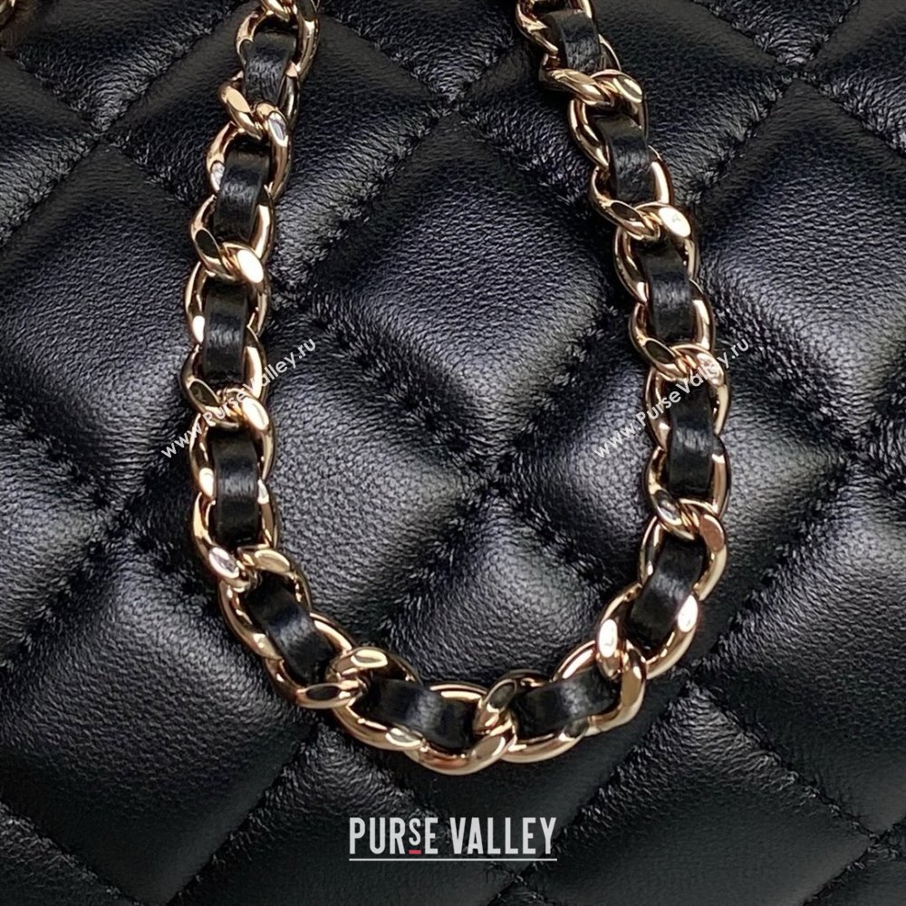 Chanel Lambskin Clutch with Chain AP4515 Black/Gold 2025 (YEZI-25030719)