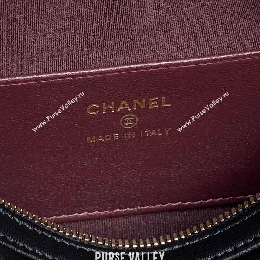 Chanel Lambskin Clutch with Chain AP4515 Black/Gold 2025 (YEZI-25030719)