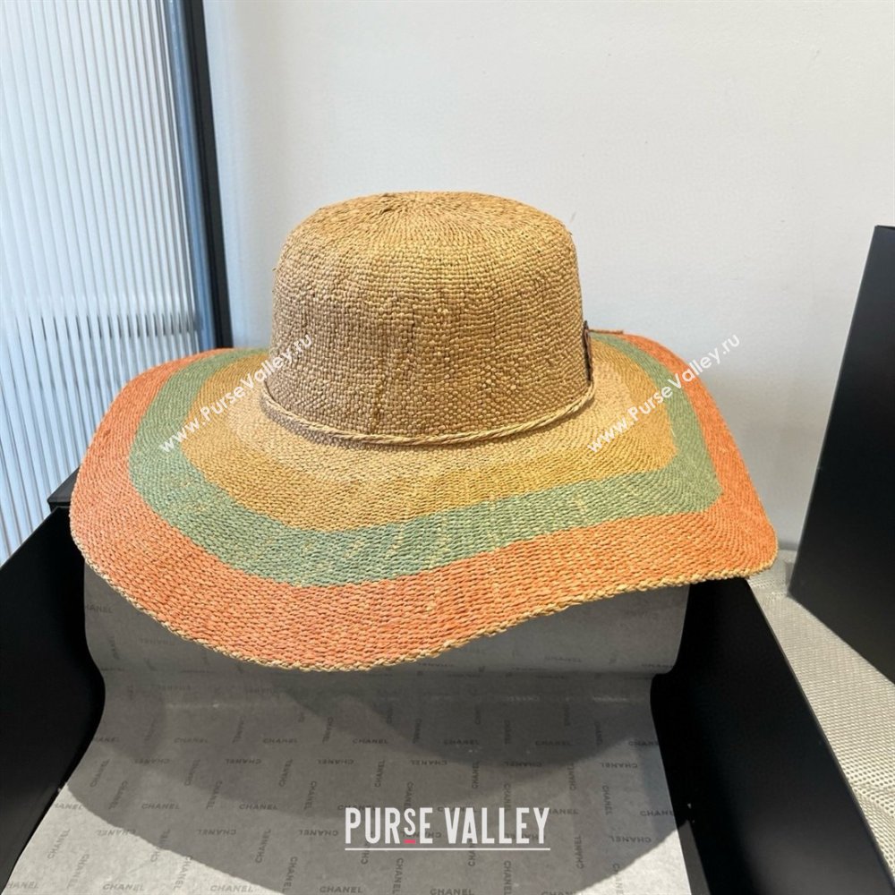 Loewe Weave Hat Multicolor Orange 2025 (A-25030719)