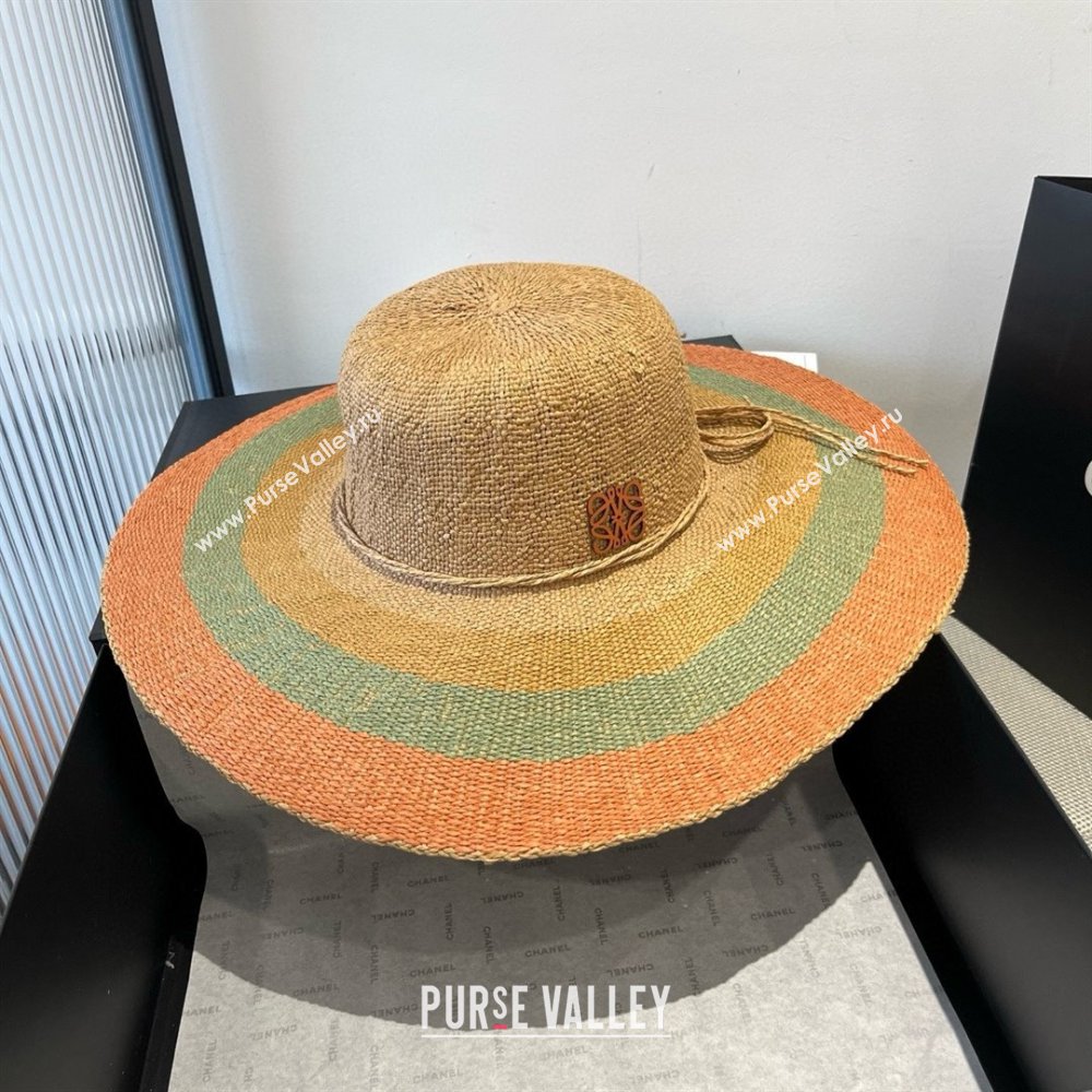 Loewe Weave Hat Multicolor Orange 2025 (A-25030719)