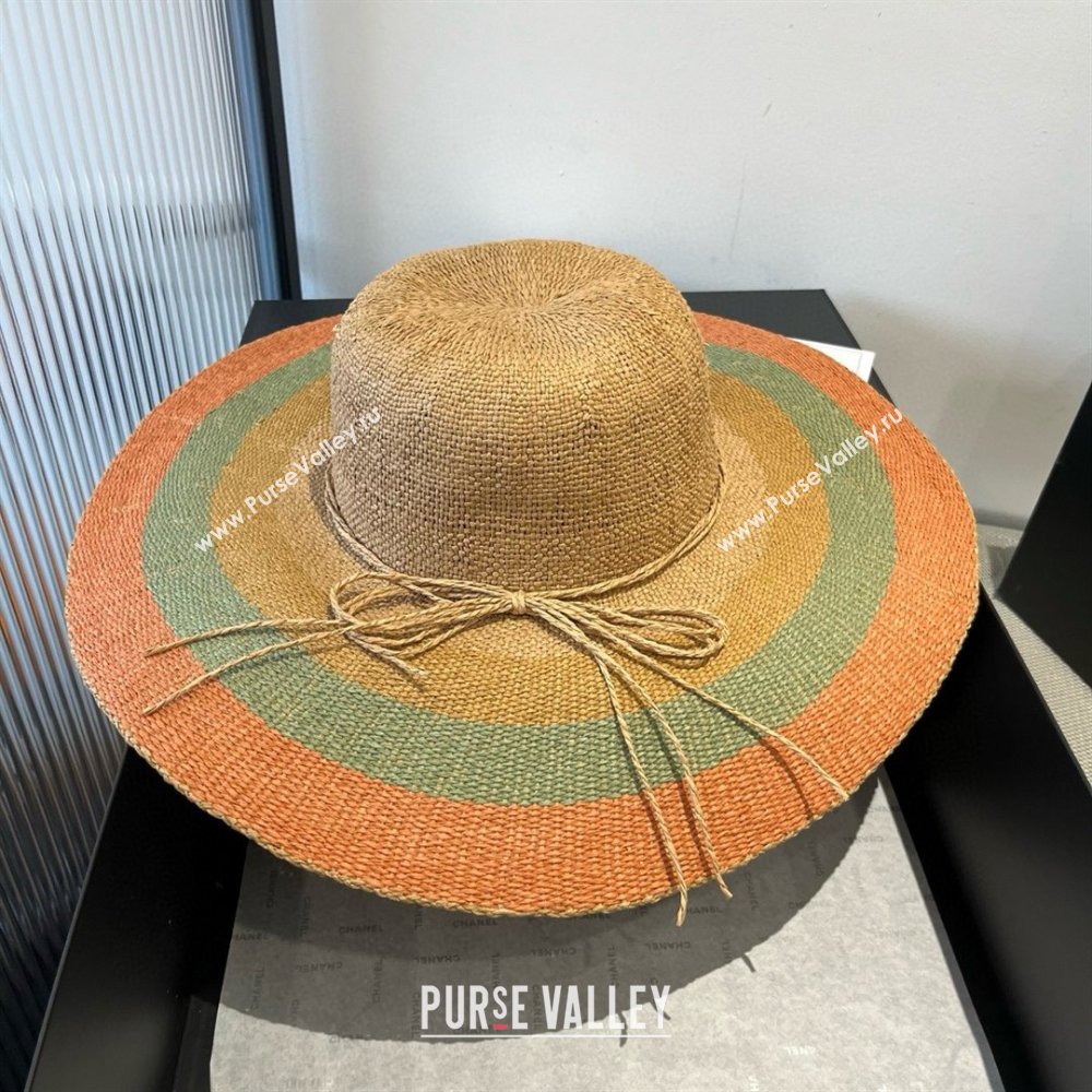 Loewe Weave Hat Multicolor Orange 2025 (A-25030719)