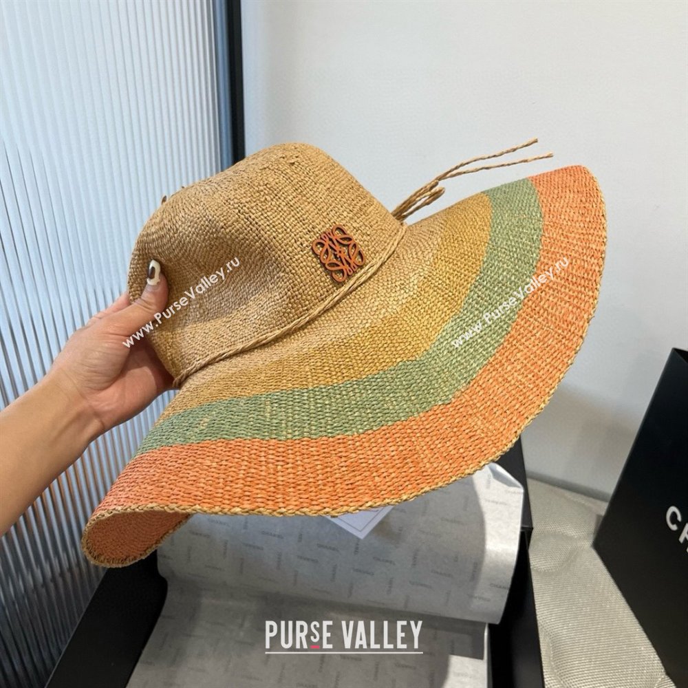 Loewe Weave Hat Multicolor Orange 2025 (A-25030719)