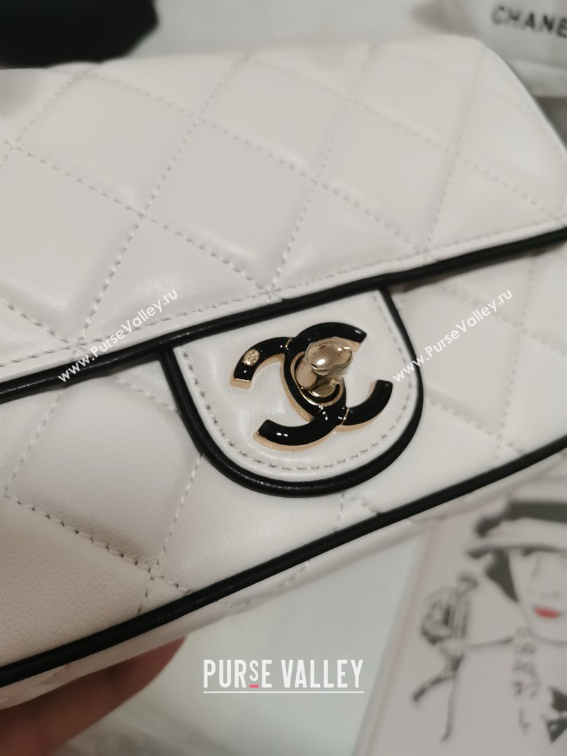 Chanel Lambskin Mini Flap Bag AS5151 White 2025 (YEZI-25030713)