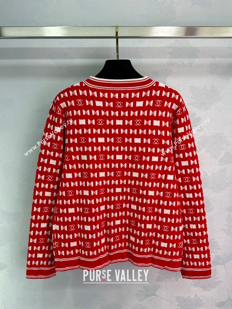 Chanel Wool Cardigan CH121713 Red 2024 (Q-24121713)