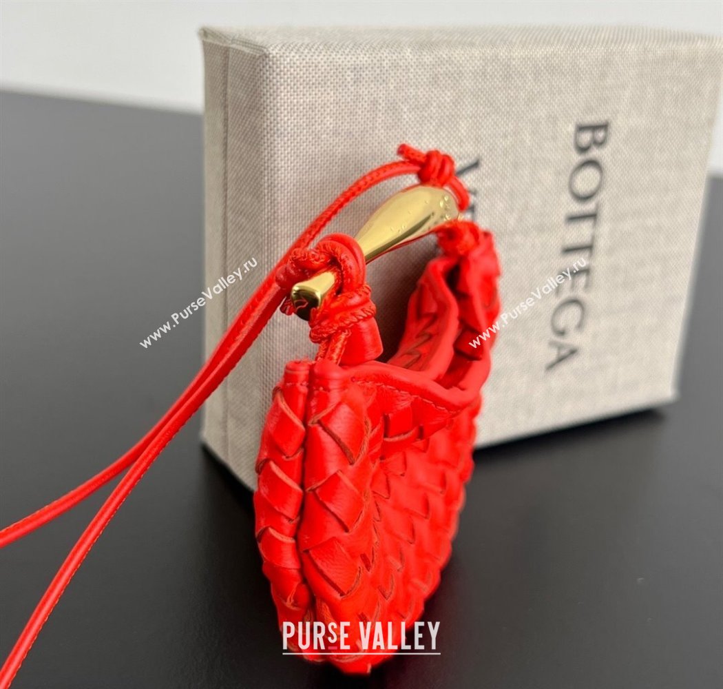 Bottega Veneta Miniature Sardine Bag in Intrecciato Leather Tomato Red 2025 836834 (WT-250924017)