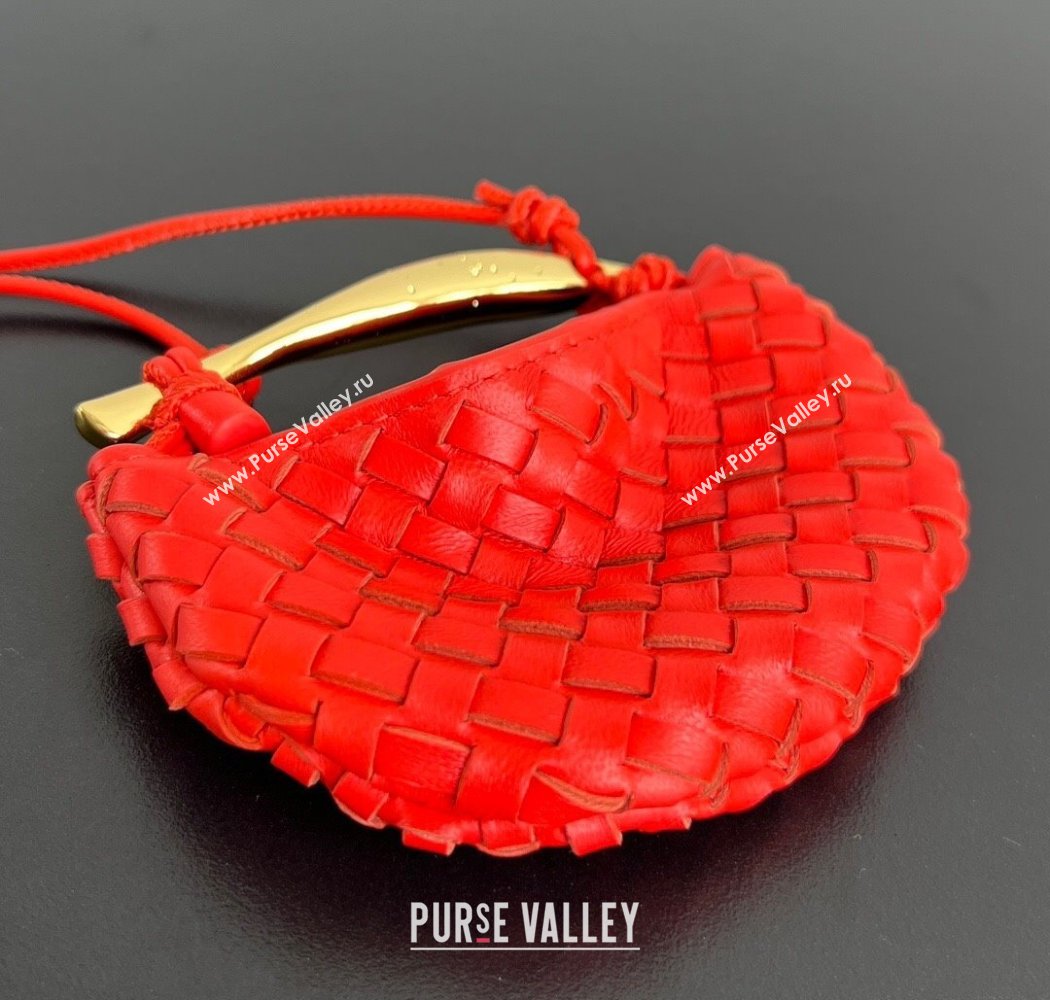 Bottega Veneta Miniature Sardine Bag in Intrecciato Leather Tomato Red 2025 836834 (WT-250924017)