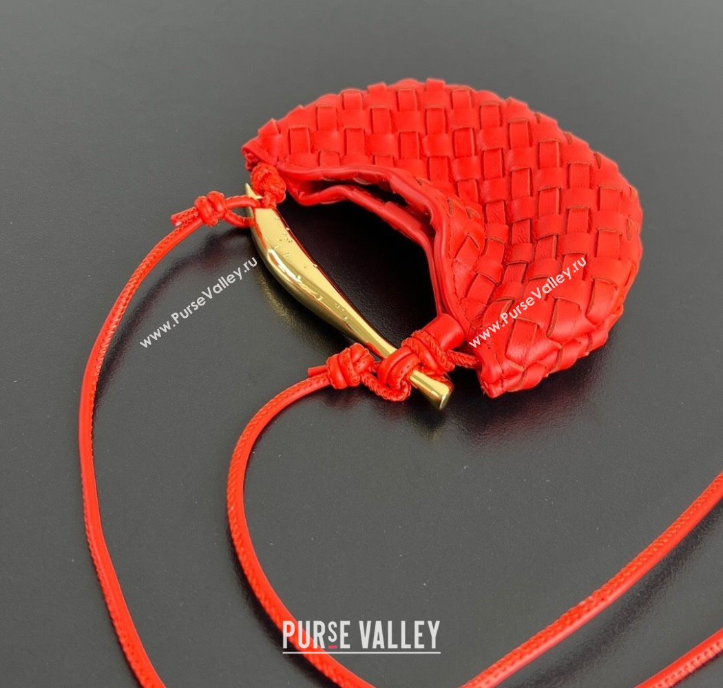 Bottega Veneta Miniature Sardine Bag in Intrecciato Leather Tomato Red 2025 836834 (WT-250924017)