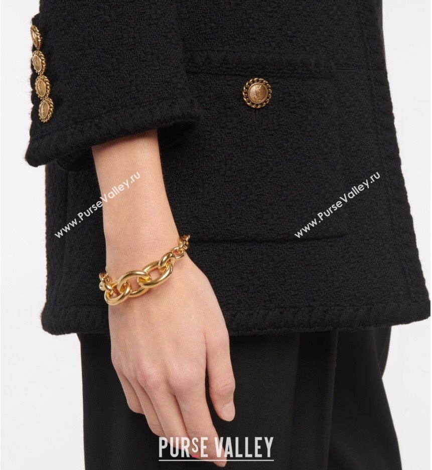 Saint Laurent Chain Bracelet S12602 Gold 2024 (YF-24012602)