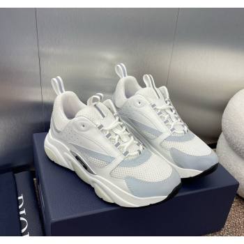 Dior Mens Homme Sneakers B22 in Leather and Mesh White/Grey6 2024 093002 (MD-240930079)