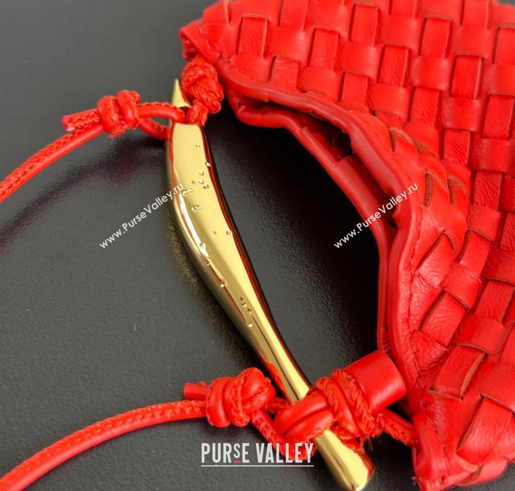 Bottega Veneta Miniature Sardine Bag in Intrecciato Leather Tomato Red 2025 836834 (WT-250924017)