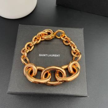 Saint Laurent Chain Bracelet S12602 Gold 2024 (YF-24012602)