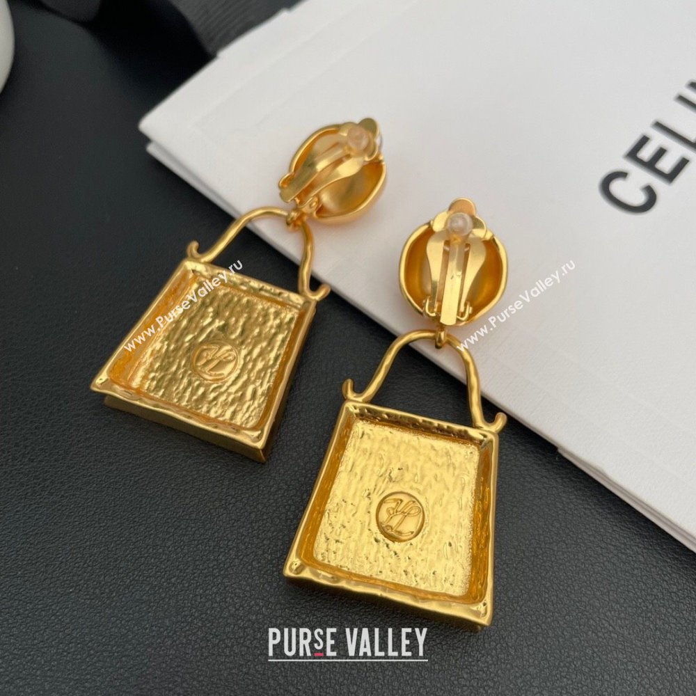 Fendi Pendant Clip-on Earrings F12548 Gold 2024 (YF-24012548)