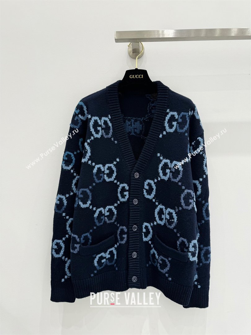 Gucci Wool Cardigan G121716 Blue 2024 (Q-24121716)