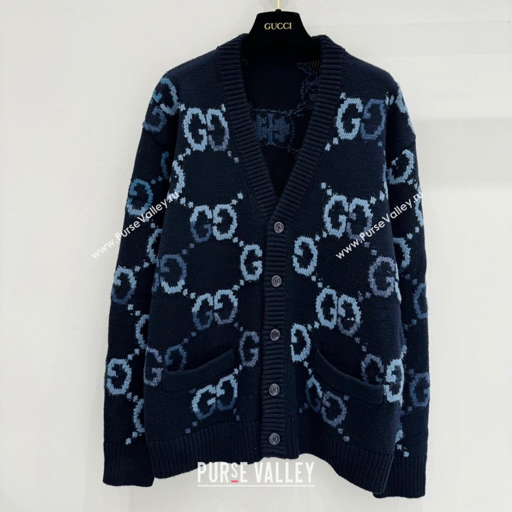 Gucci Wool Cardigan G121716 Blue 2024 (Q-24121716)