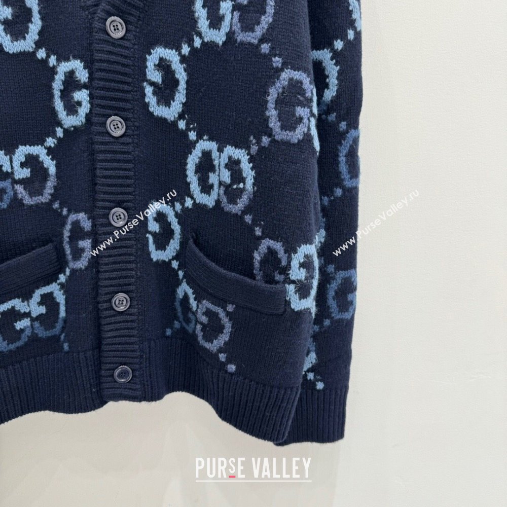 Gucci Wool Cardigan G121716 Blue 2024 (Q-24121716)