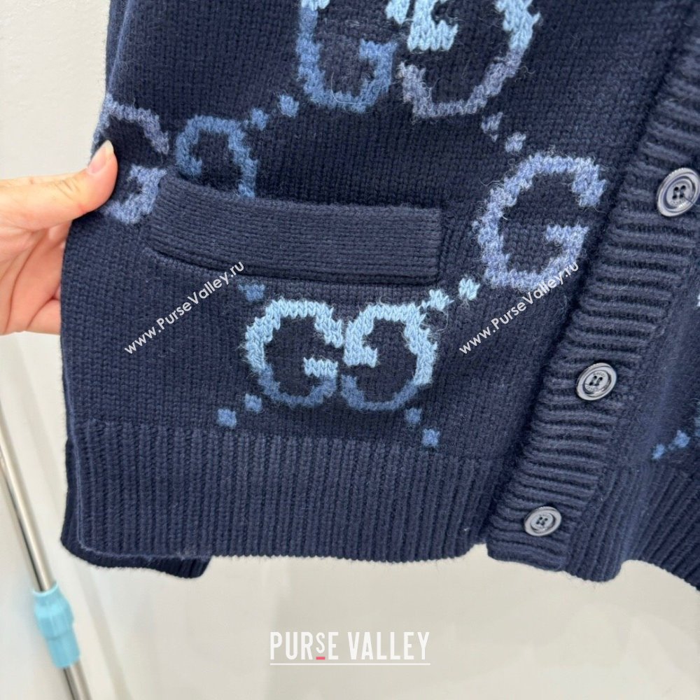 Gucci Wool Cardigan G121716 Blue 2024 (Q-24121716)