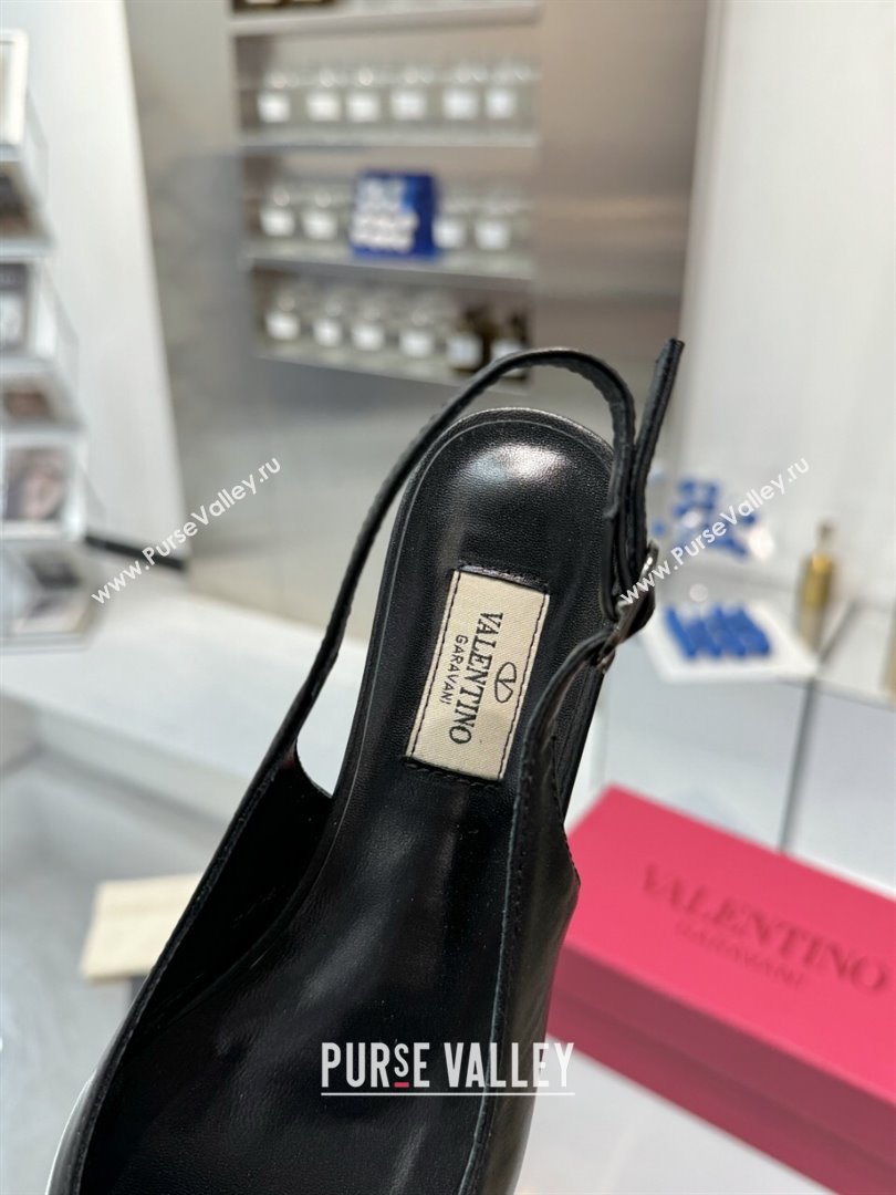 Valentino The Bold Edition VLogo Calfskin Slingback Ballerinas 20MM Black 2024 (XL-24082829)