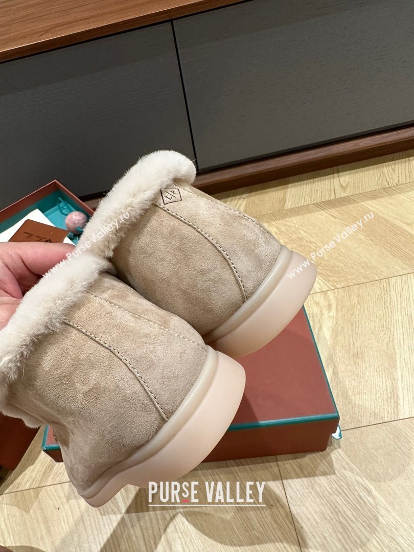 LP Open Walk Boots with Fur in Suede LP103104 Apricot 2023 Top (KL-23103105)