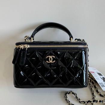 Chanel Clutch with Chain in Patent Calfskin AP2199 Bag Black 2024 (YUND-24101617)