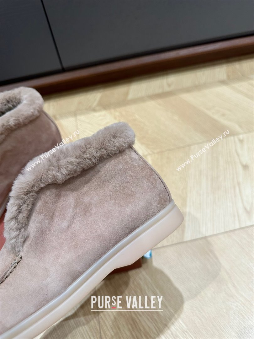 LP Open Walk Boots with Fur in Suede LP103106 Sand 2023 Top (KL-23103106)