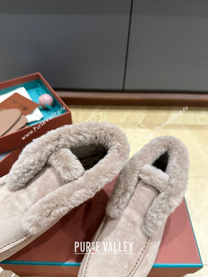 LP Open Walk Boots with Fur in Suede LP103106 Sand 2023 Top (KL-23103106)